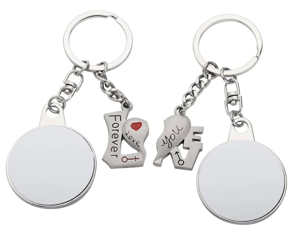 RENWILLS Sublimation Keychains Heart - Black