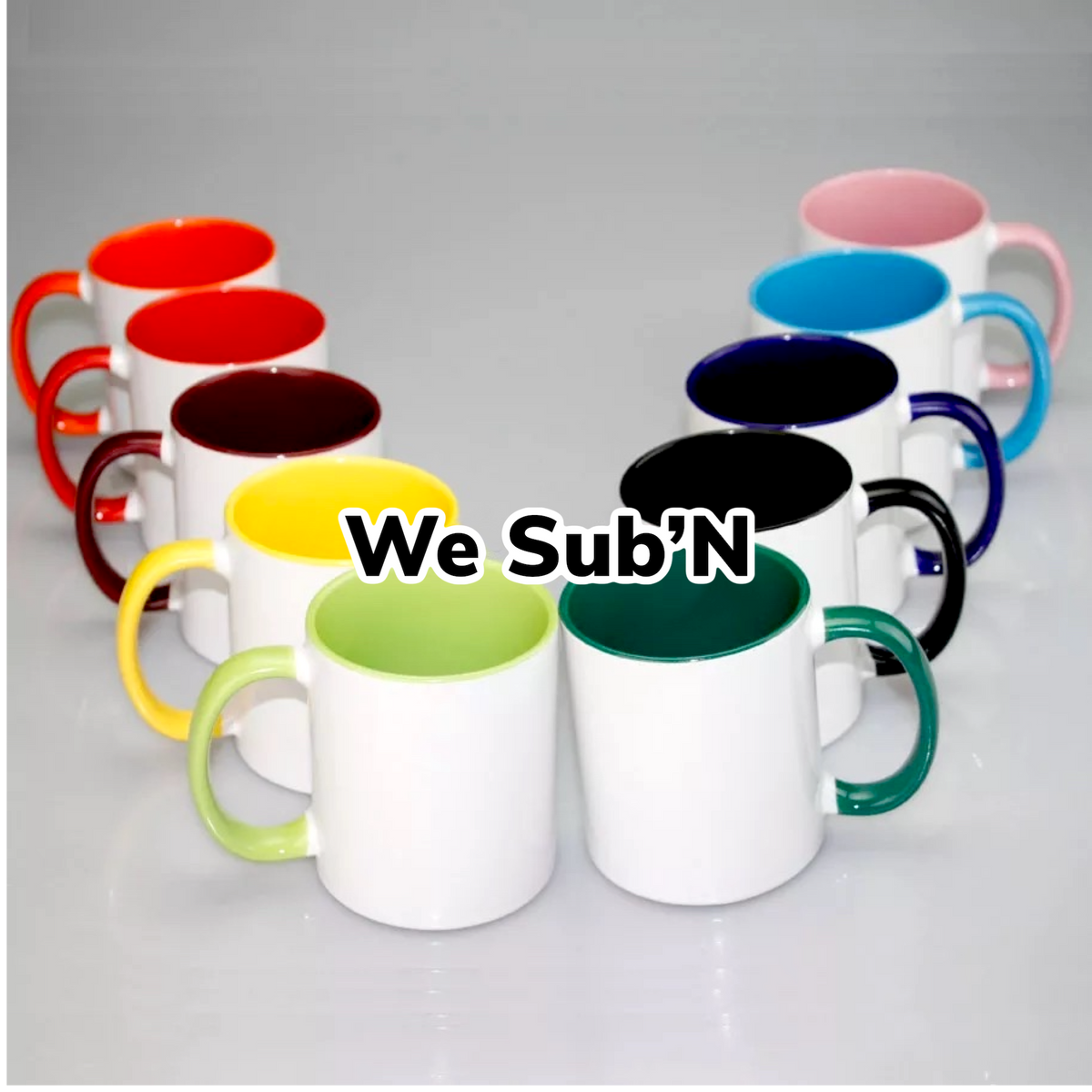 11oz Dye Sublimation Black Mug Blanks with White Patch - Case of 36