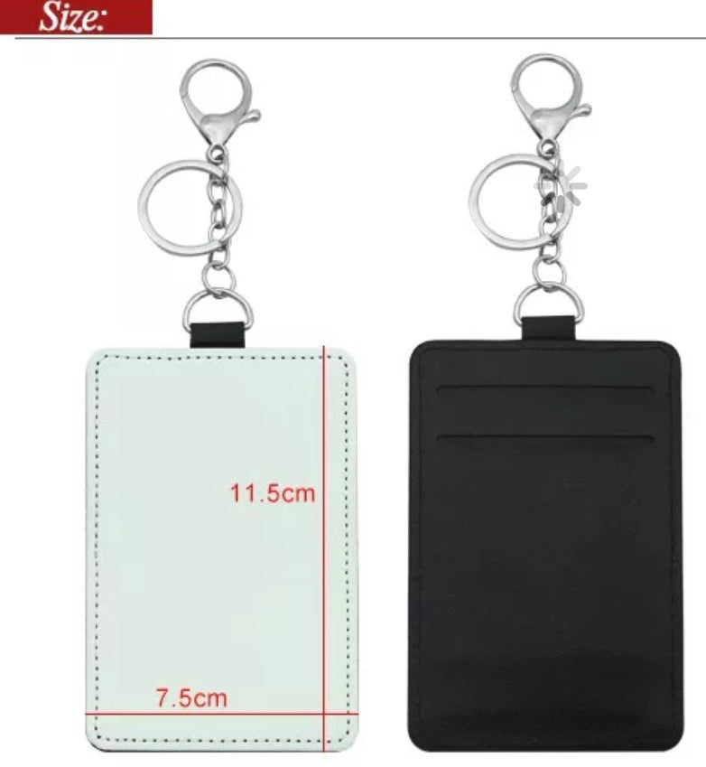 Sublimation Blanks PU Leather Card Holder for Sublimation Printing Black