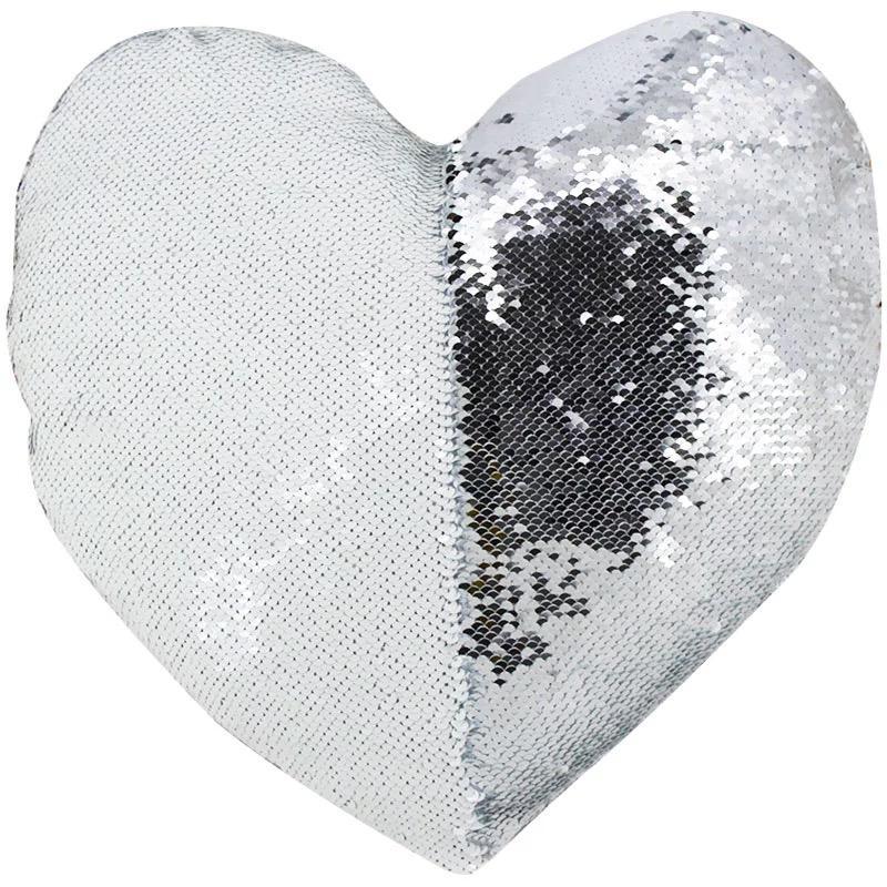 Custom Image Heart Sequin Pillow w/ Insert