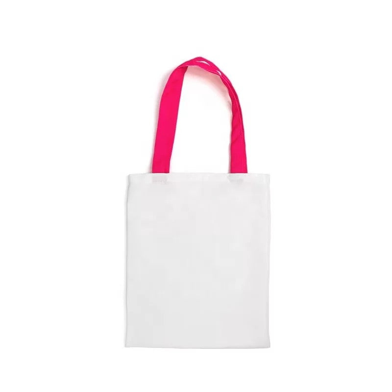 White w Black Handle Tote Bag – Blank Sublimation Mugs