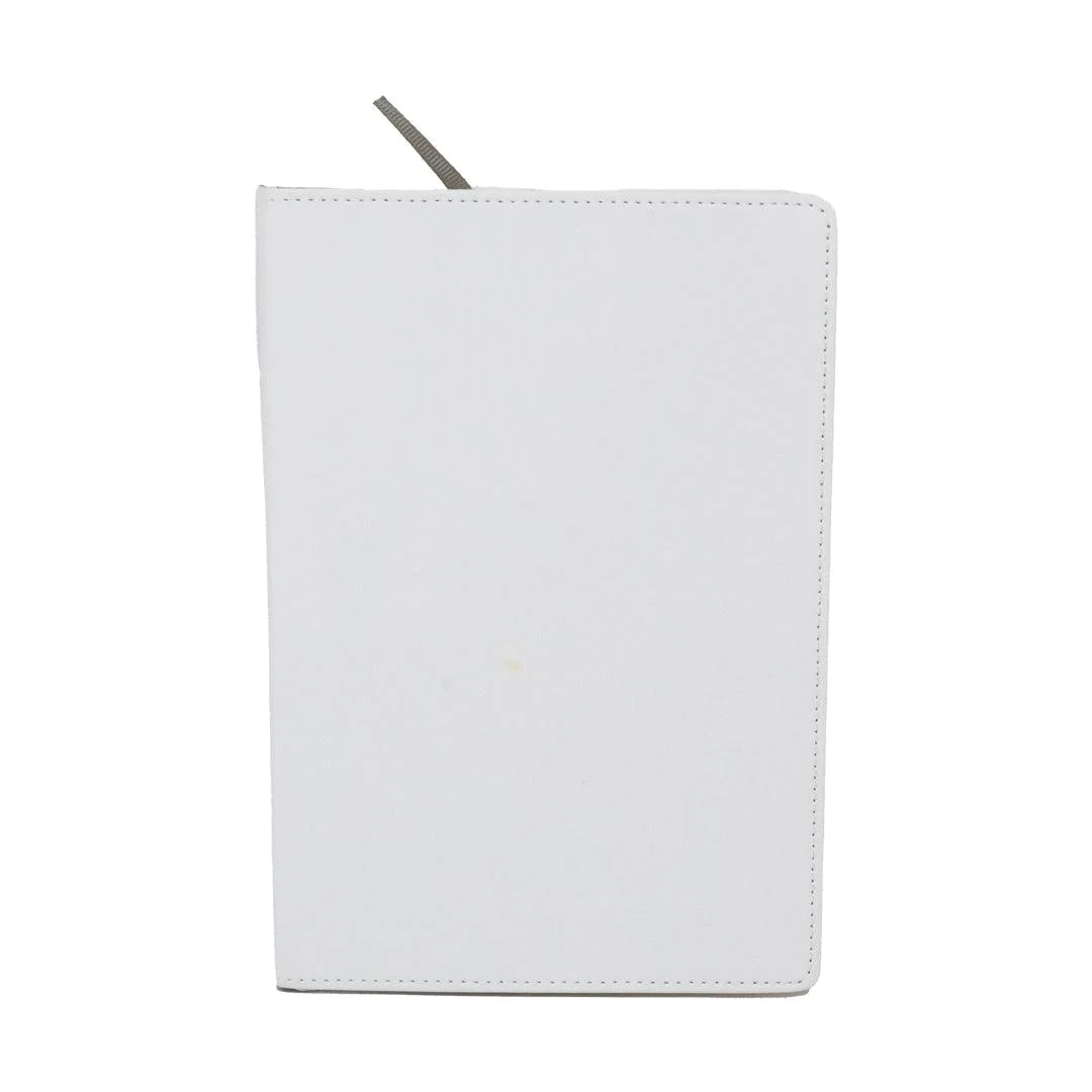CLEARANCE CLOSEOUT DISCOUNTED DEFECTIVE!! White PU Leather Cover Journal  for Sublimation