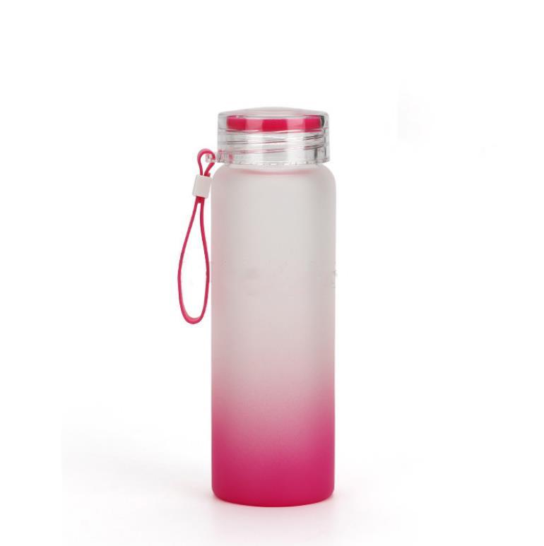 Sublimation ombré frosted glass water bottle (500ml) – We Sub'N