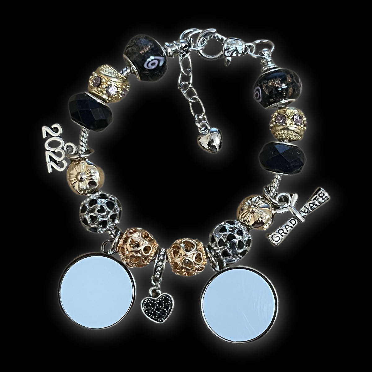 #4 Sublimation Luxury Photo Charm Bracelet (Blank)