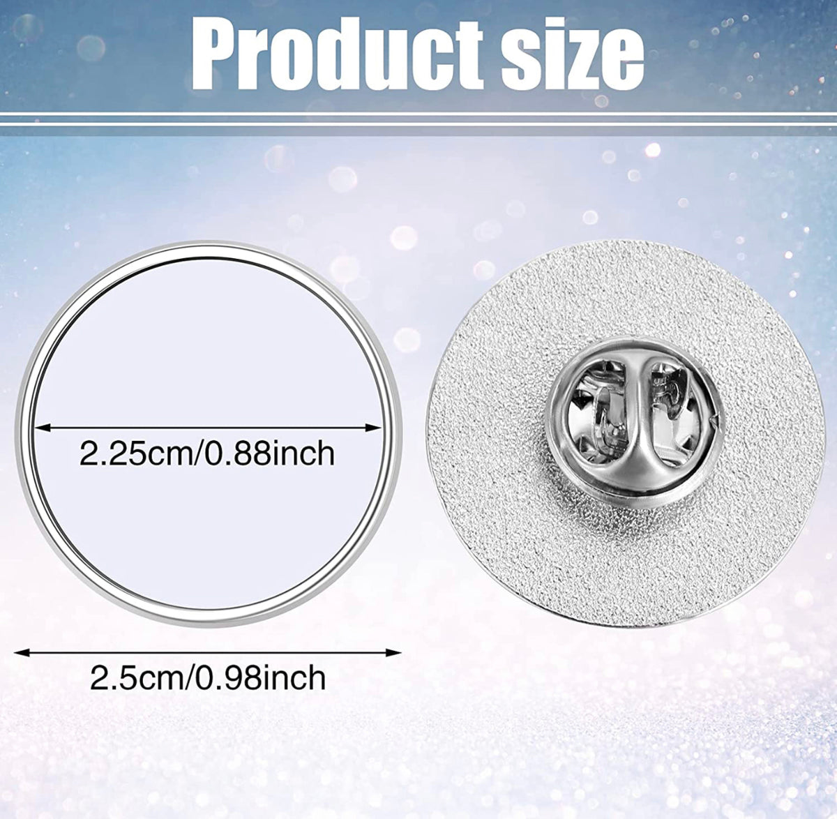 Aluminum Sublimation Lapel Pin - 0.875 Round