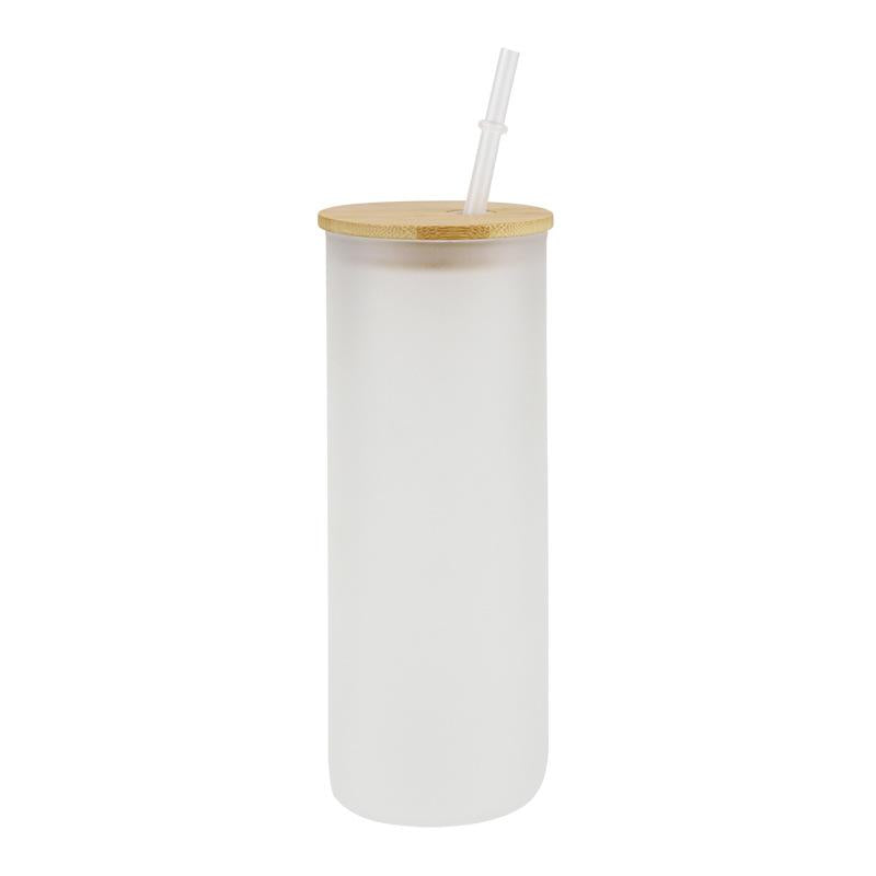 Sublimation 16oz Glass Can With Bamboo Lid Reusable Straw Beer Can  Transparent Frosted Glass Tumbler Soda Can Cup E From Weaving_web, $2.1