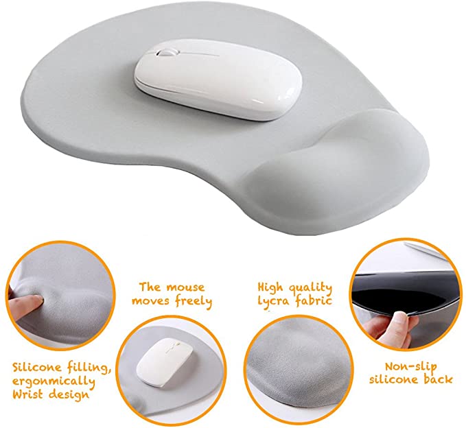Blank Mouse Pad With Gel Wrist Rest Mouse Mat With Non-slip PU Base Gaming Mouse  Pad, Sublimation Blank Mouse Pad 
