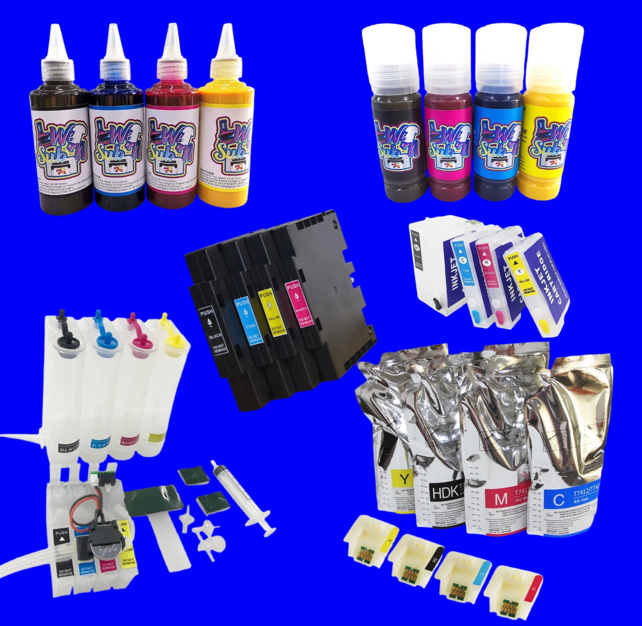 Ink, cartridges, Maintence items