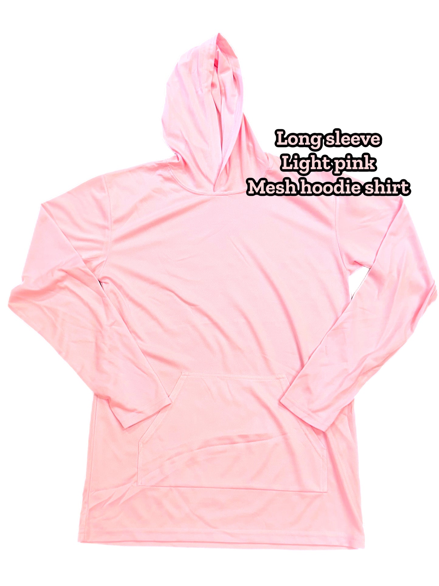 Sublimation mesh hoodie shirt with kangaroo pouch