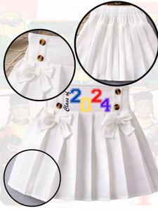 Sublimation toddler tennis skirt bow style