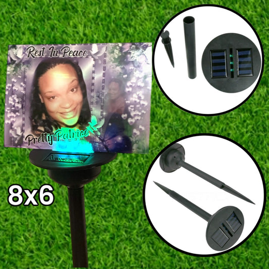 SUBLIMATION  SOLAR POWER GARDEN/ GRAVE STAKE