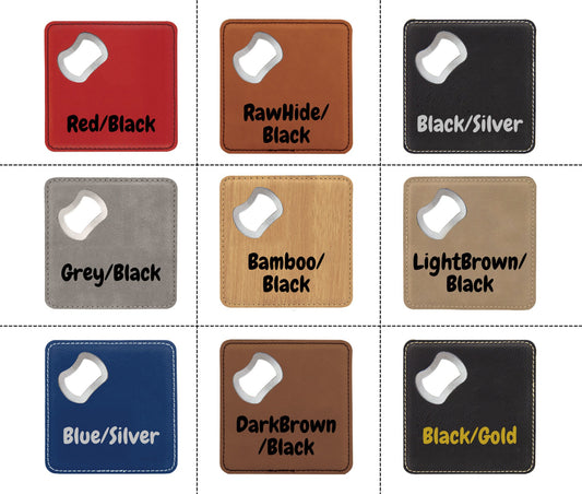 Color Square COASTER Leather Bottle Opener