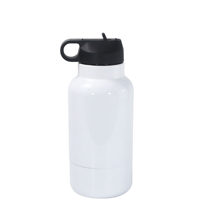 32 sublimation water bottle with snack screw on snack bowl