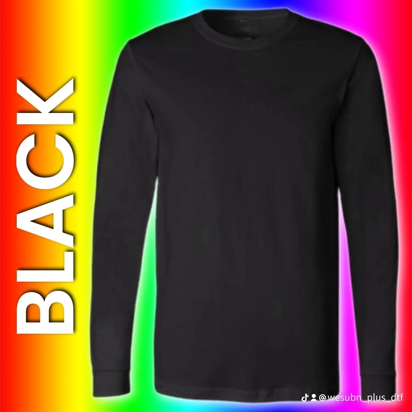 LONG SLEEVE  Colored cotton feel Unisex Basic (light weight) Sublimation T-shirt