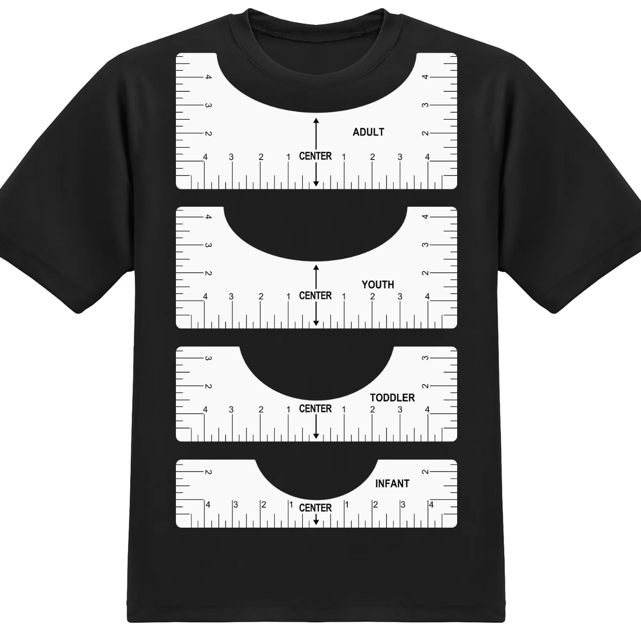 T-shirt alignment tool / ruler (4 pc)