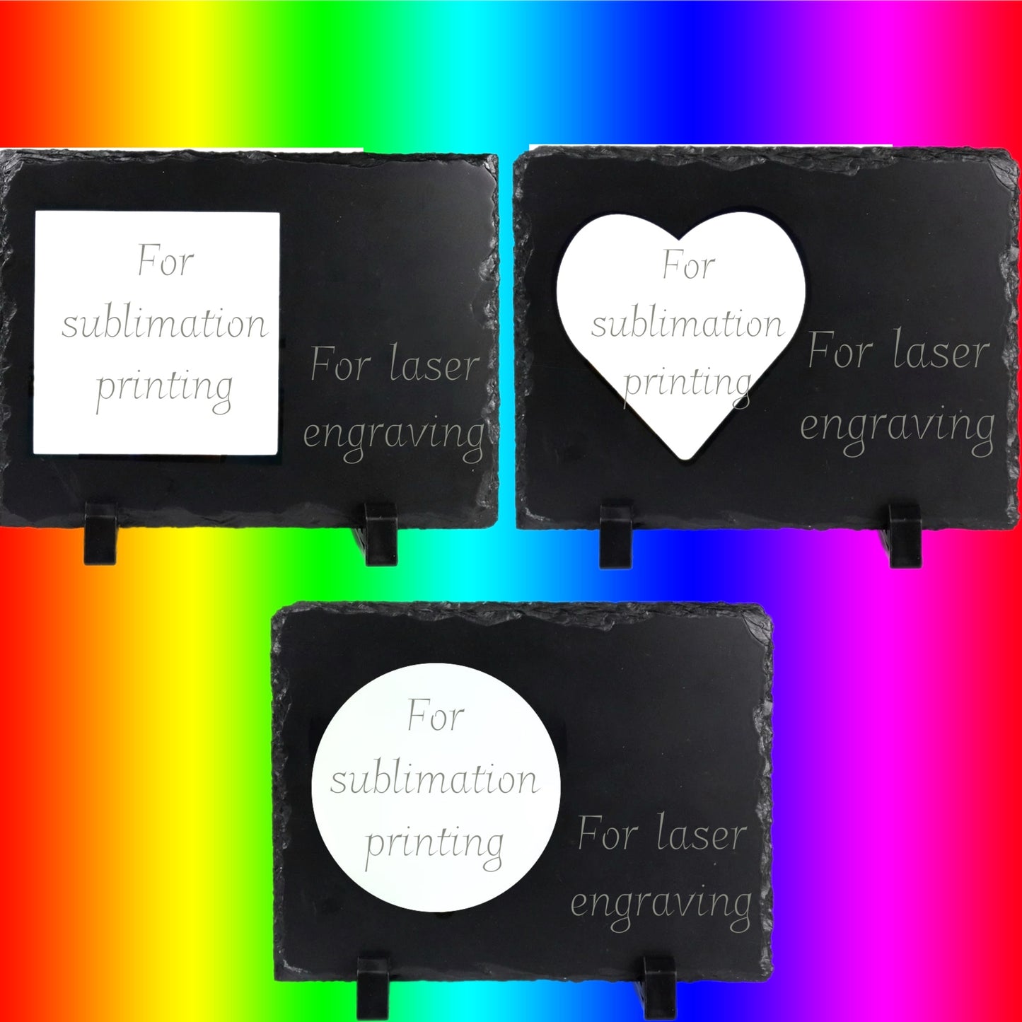 Sublimation / Laser engraving ROCK SLATE  PLAQUE (multiple variants)