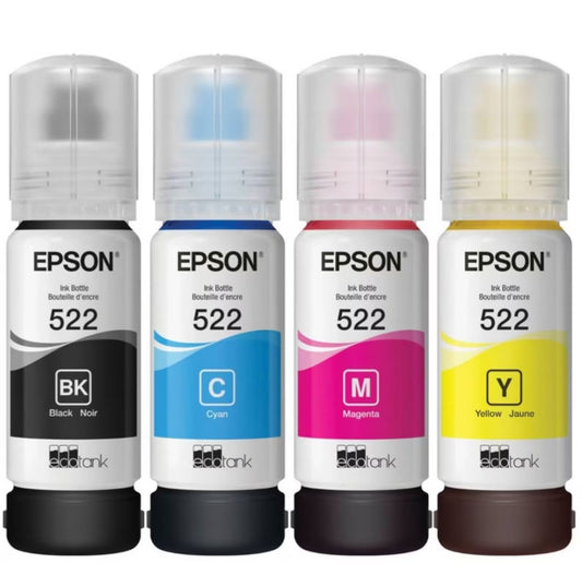 Genuine Epson EcoTank 522 PIGMENT  Ink(NOT SUBLIMATION) WITHOUT BOX