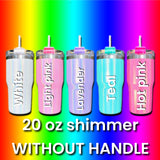 Sublimation kids 20 oz quencher holographic /shimmer Tumbler