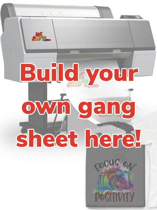 Build your own dtf gang sheet (CREATE IT BELOW) orders placed by 12noon will be ready same day