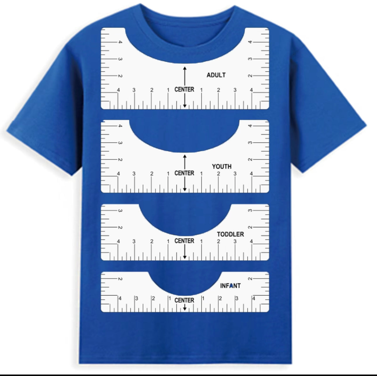 T-shirt alignment tool / ruler (4 pc)