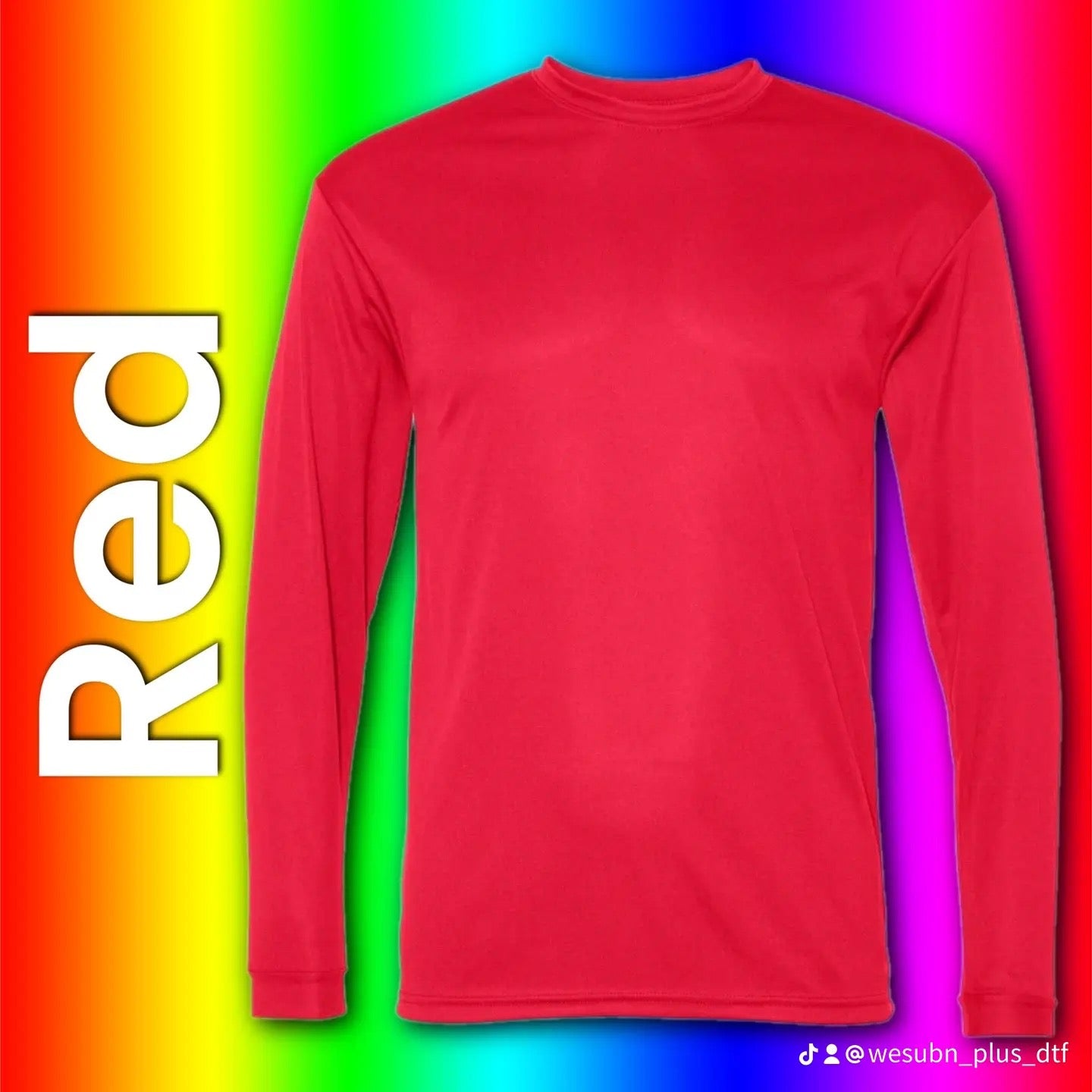 LONG SLEEVE  Colored cotton feel Unisex Basic (light weight) Sublimation T-shirt