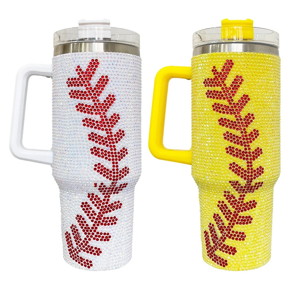 40oz baseball ⚾ or softball 🥎 / rhinestone