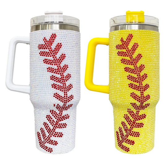 40oz baseball ⚾ or softball 🥎 / rhinestone