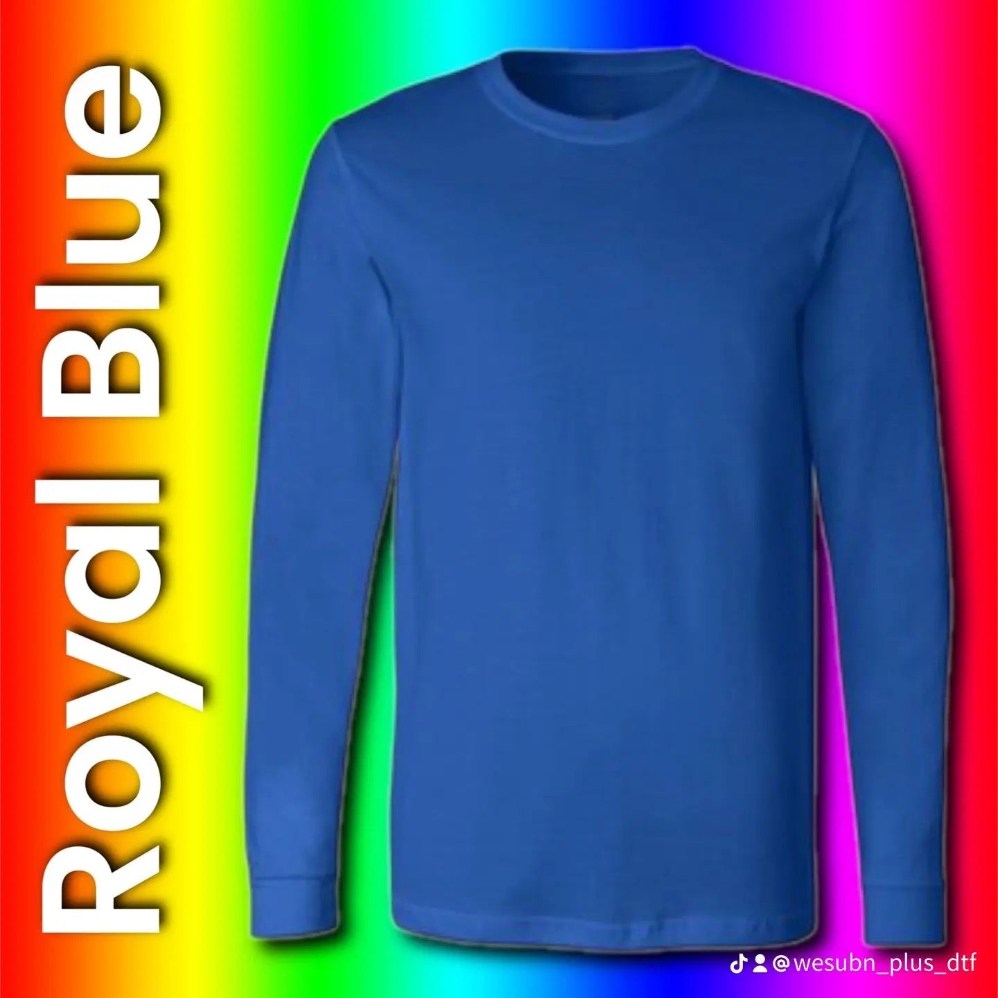 LONG SLEEVE  Colored cotton feel Unisex Basic (light weight) Sublimation T-shirt