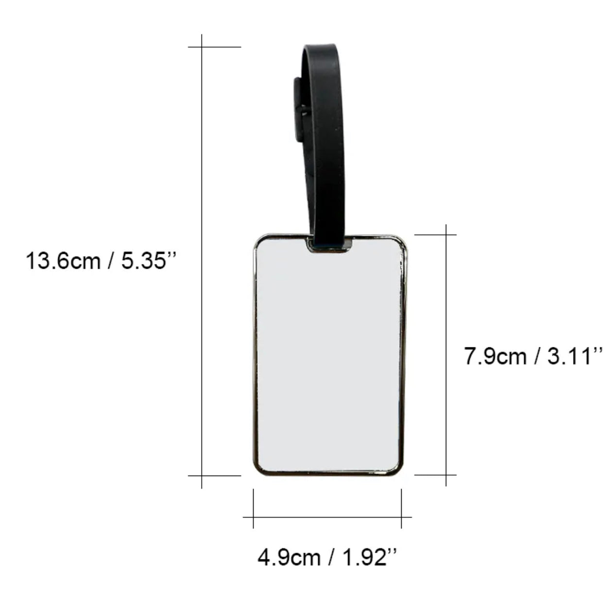 Sublimation metal luggage tag