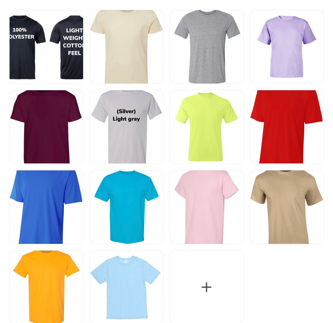 Colored Unisex Basic (light weight) Sublimation T-shirt cotton feel