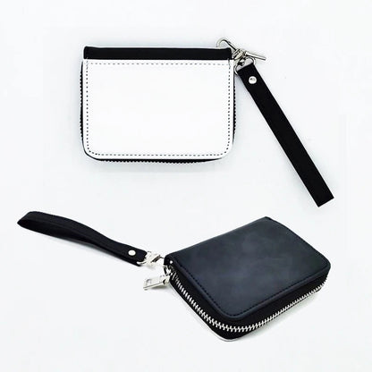 Sublimation faux leather coin pouch wristlet