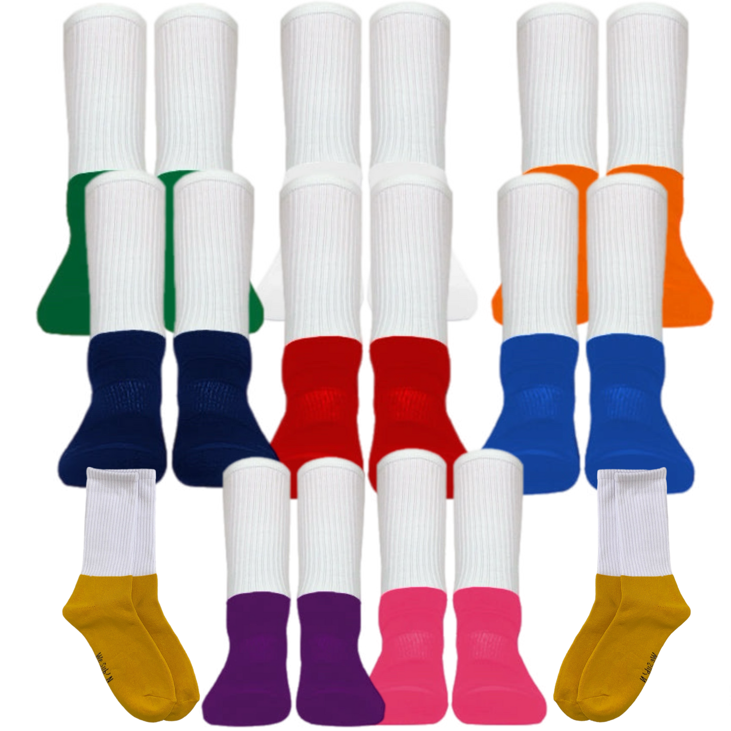 KIDS Sublimation Socks with Colored Foot Single Pair