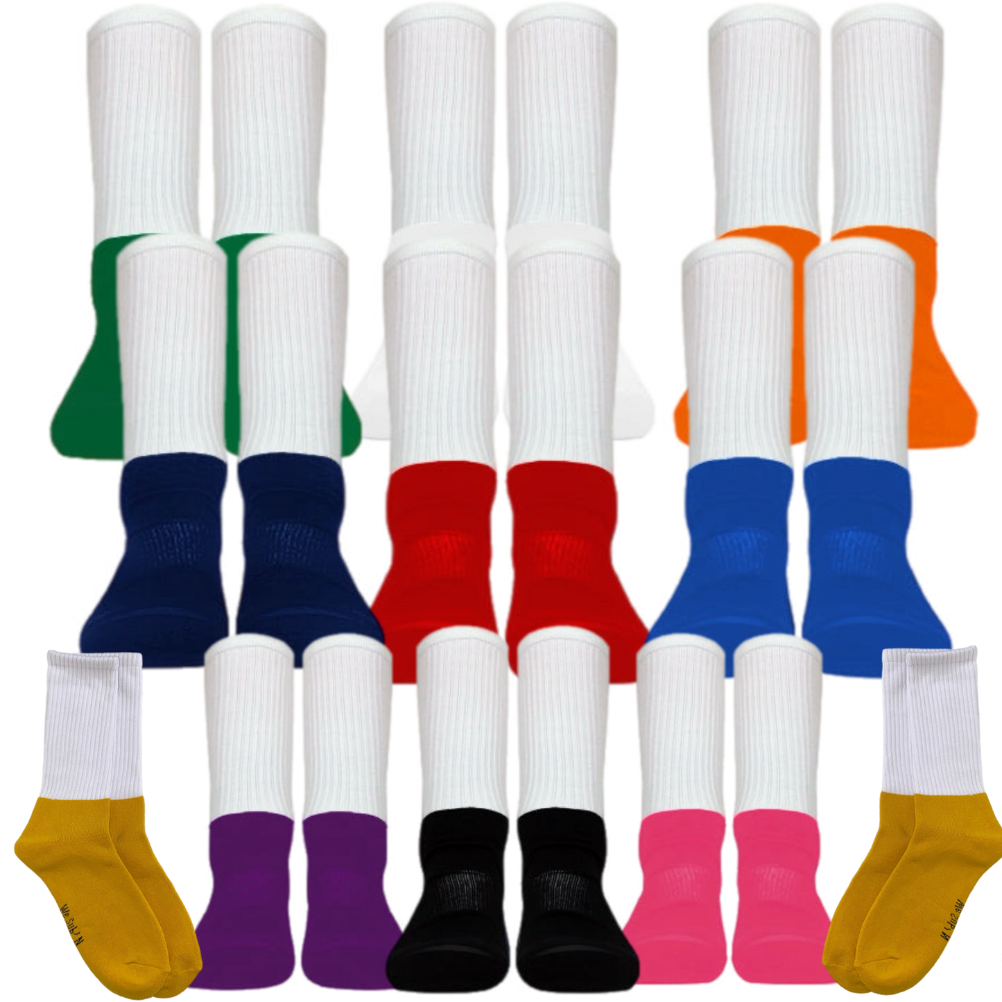 KIDS Sublimation Socks with Colored Foot Single Pair