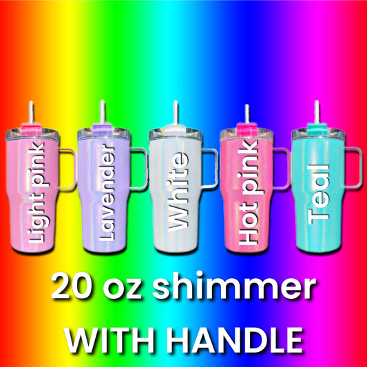 Sublimation kids 20 oz quencher holographic /shimmer Tumbler