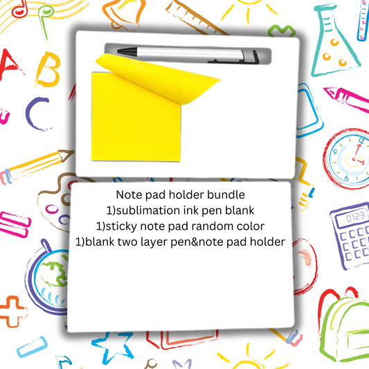 Sublimation sticky note and pen holder (pen & sticky note included)