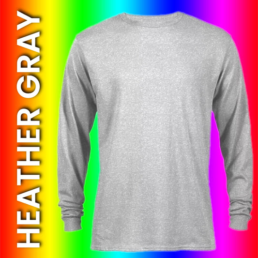 LONG SLEEVE  Colored cotton feel Unisex Basic (light weight) Sublimation T-shirt