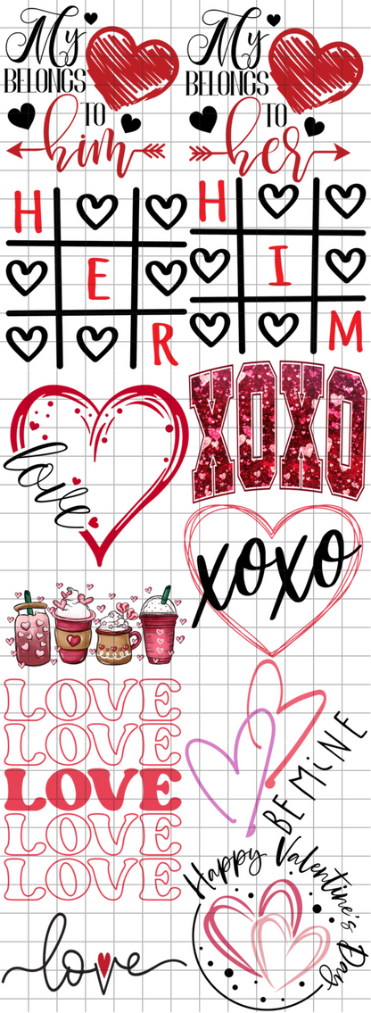 Sublimation Valentine Day pre-made gang sheet #3