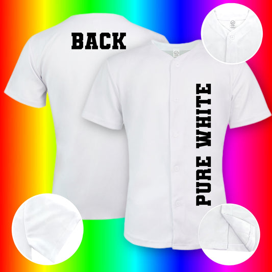 New white Mens Sublimation We Sub’N™️ INTERLOCK Baseball jersey blank