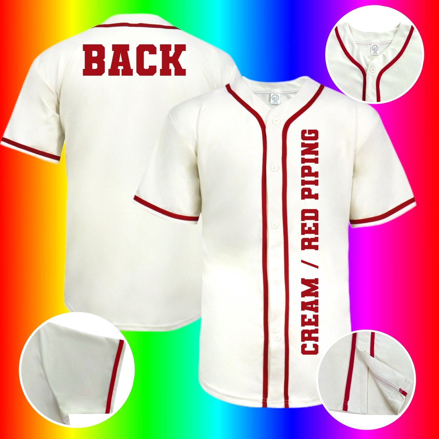 Ladies SUBLIMATION WHITE We Sub’N™️ INTERLOCK  premium Baseball jersey blank