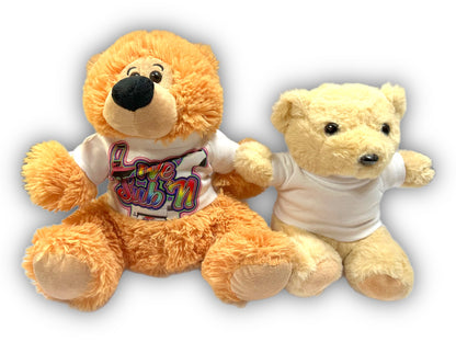 Sublimation Cuddle Bears with a poly T-shirt for printing