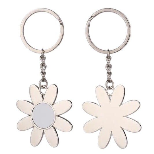 Sublimation blank sunflower keychain metal can be engraved also