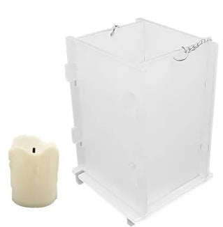 Sublimation acrylic lantern center piece with artificial candle