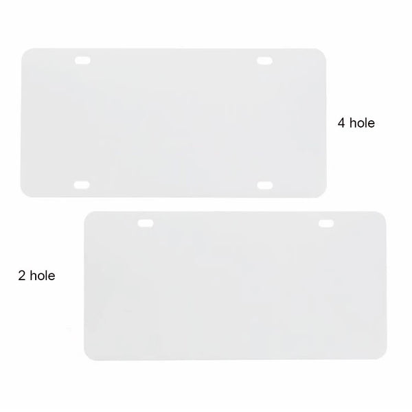 6x12 Aluminum License Plate Sublimation Blank - No Holes