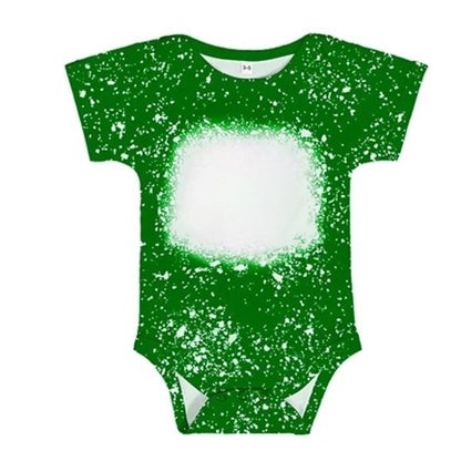 Sublimation faux bleach Infant all into one Snap shirt