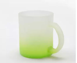 11 Oz Sublimation ombré Color Frosted  Glass MUG