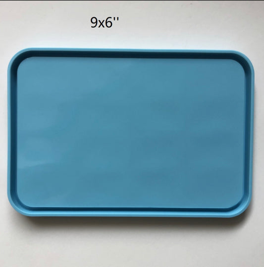 Rolling tray mold rectangular round edges for resin