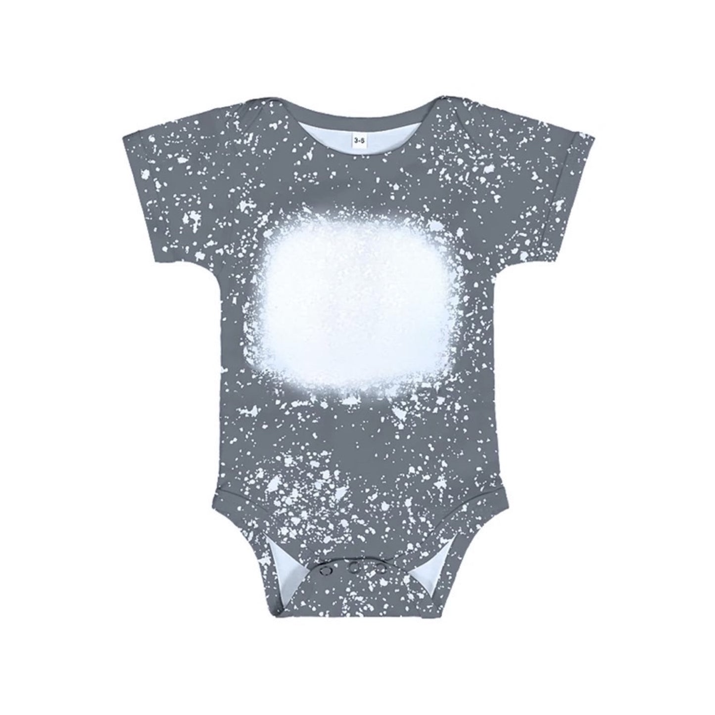 Sublimation faux bleach Infant all into one Snap shirt