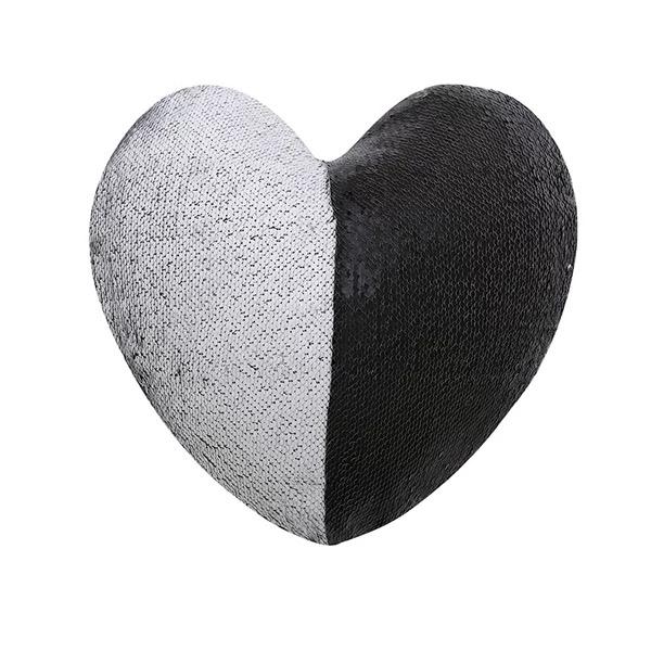 Sublimation Decorative Sequin Heart Pillow Case "Single”