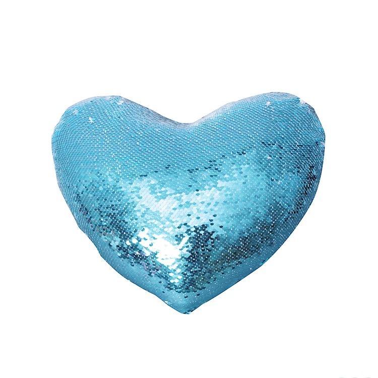 Sublimation Decorative Sequin Heart Pillow Case "Single”