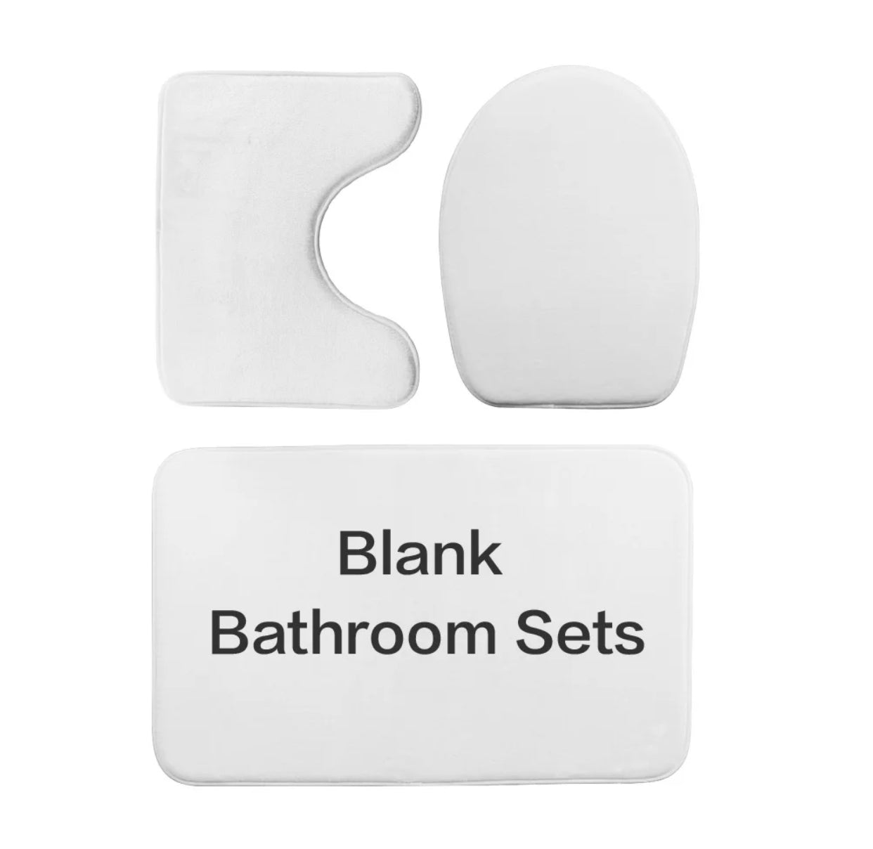 Sublimation Big 3 Piece sponge Bath Set Blank